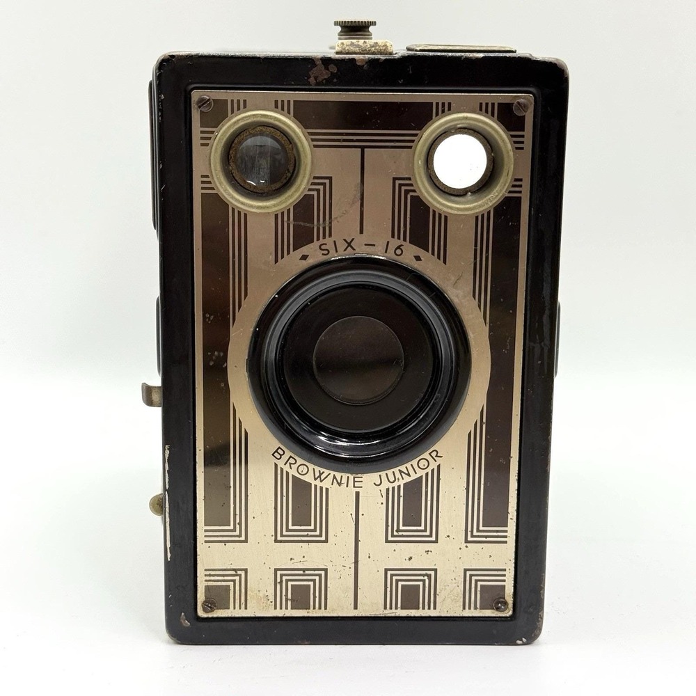 VTG Kodak Six-16 Brownie Junior Box Camera‎ Art Deco USA 1930s Untested